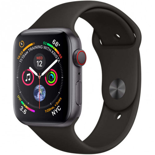 Apple Watch Series 4 (GPS + LTE) 44mm Space Gray Aluminum Black Sport Band (MTUW2 / MTVU2) 5/5 б/у